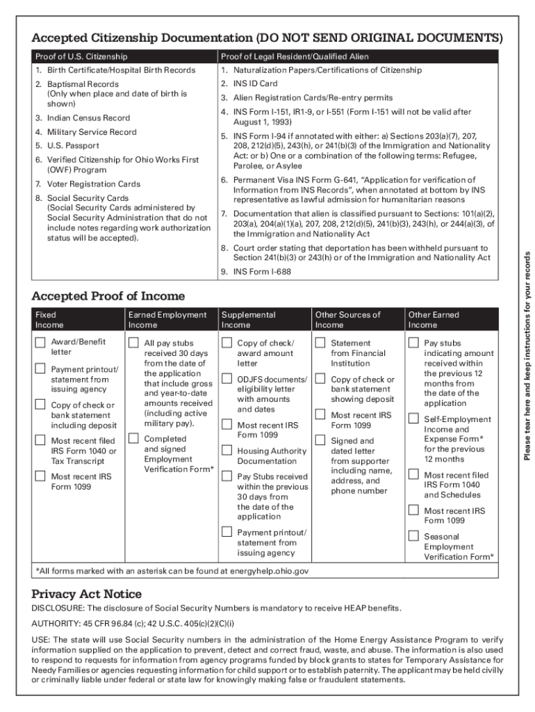 2022 2024 Form OH Energy Assistance Programs Application Fill Online 