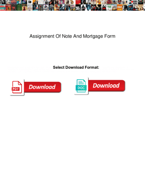 Fillable Online Assignment Of Note And Mortgage Form. Assignment Of ...