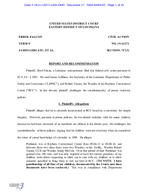 Case 2:19-cv-14271-LMA-DMD Document 17 Filed 04/03/20 Page 1 of 15