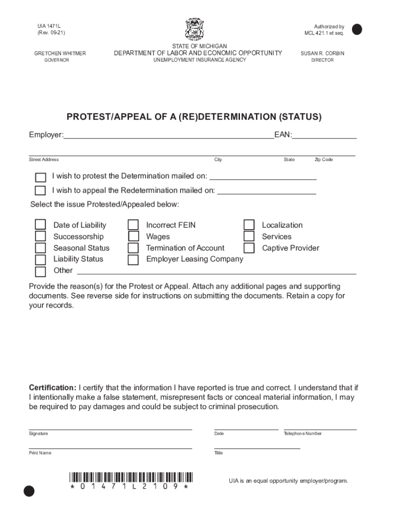 mich uiaq form1471 Preview on Page 1