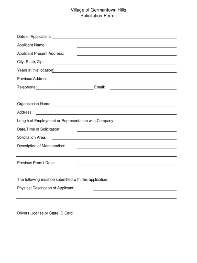 Fillable Online Online Employment Application GuideVillage of