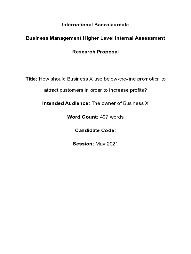 Fill Edit And Print Level 7 IB Business HL IA Form Online SellMyForms