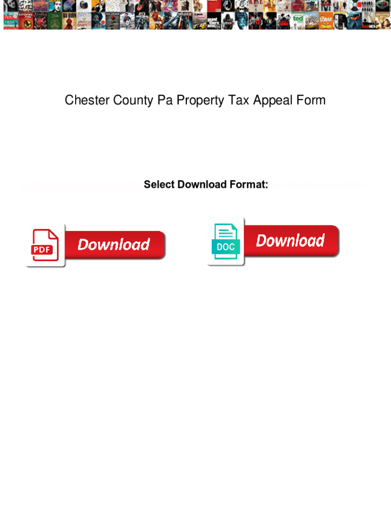 Fillable Online Chester County Pa Property Tax Appeal Form. Chester