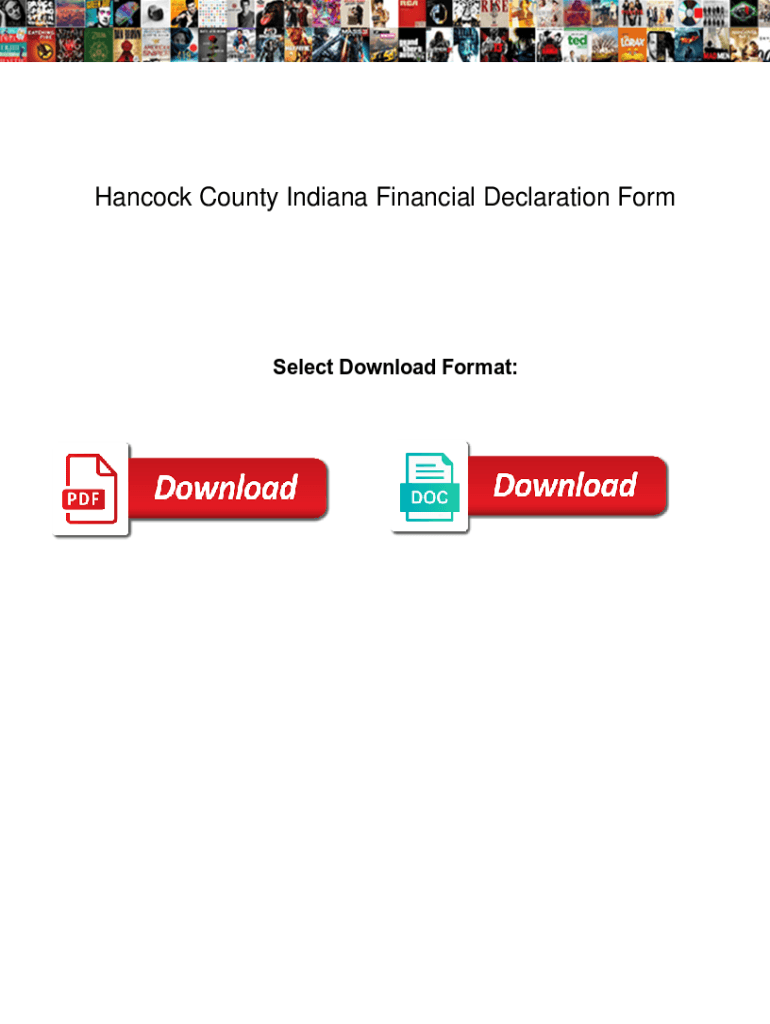 Fillable Online Hancock County Indiana Financial Declaration Form ...