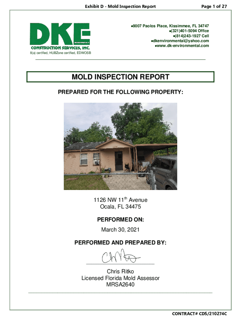 Fillable Online Mold Inspection 101 How Much It Costs and When to Get OneMold Inspection & Mold
