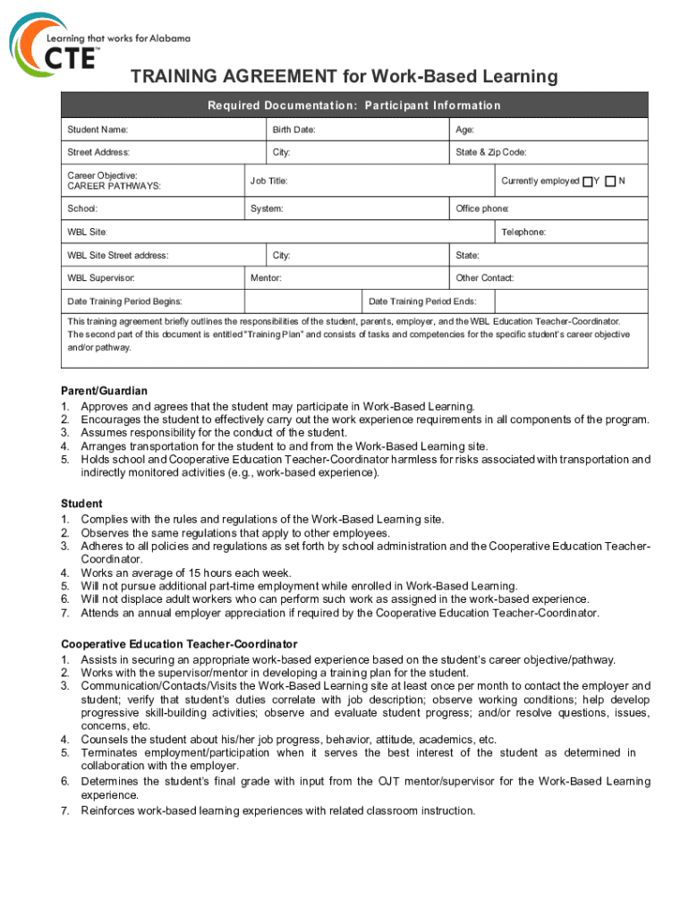 Fillable Online Eden Career Technical Center Cooperative Education