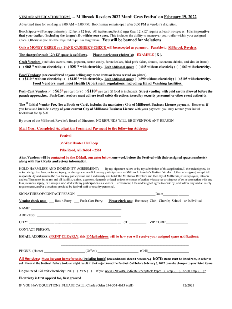 mardi gras 2025 vendor application