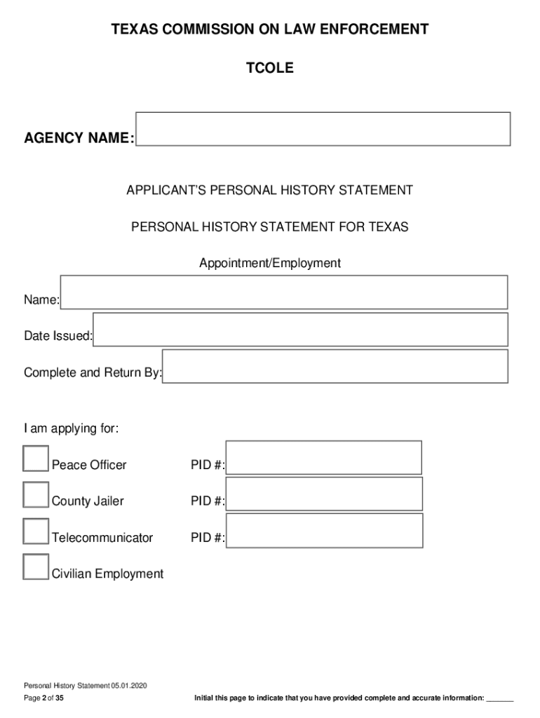 tcole forms Preview on Page 1