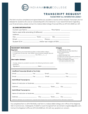 Fillable Online Requesting Student Records and TranscriptsAcademic ...