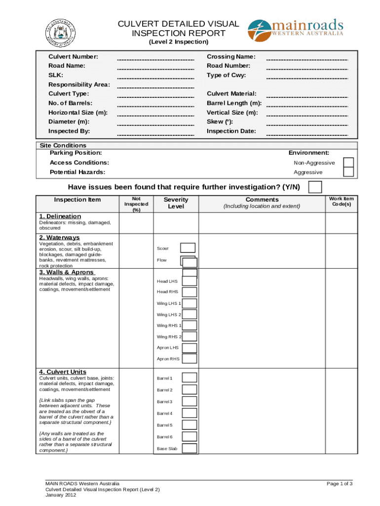 Precast Box Units. L1 Inspection Report Doc Template pdfFiller