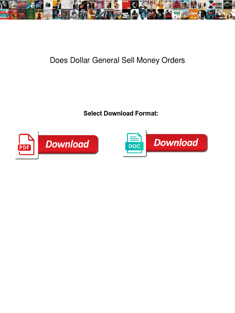 Fillable Online Does Dollar General Sell Money Orders. Does Dollar