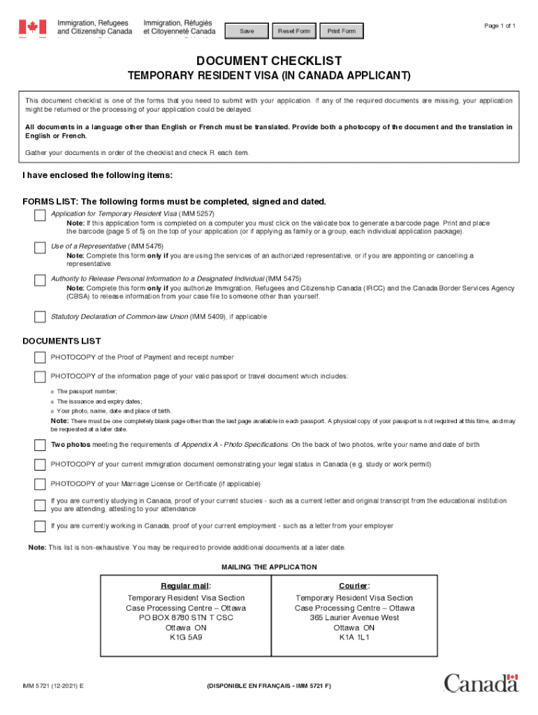 2021 2023 Form Canada IMM 5721 E Fill Online Printable Fillable Blank PdfFiller