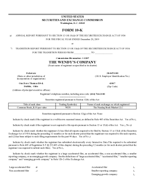 Fillable Online FORM 10-K THE WENDYS COMPANYFORM 10-K THE WENDYS ...