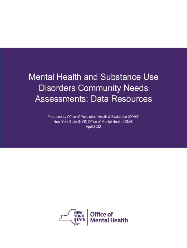 Fillable Online omh ny Mental Health and Substance Use Disorders
