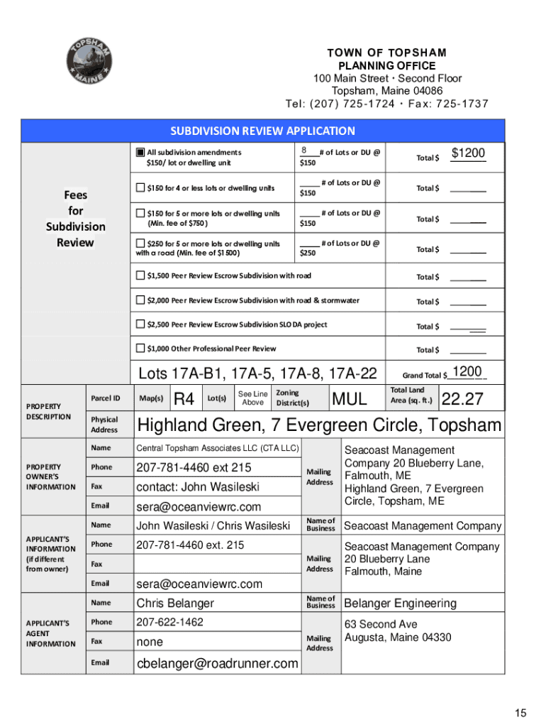 Fillable Online Town