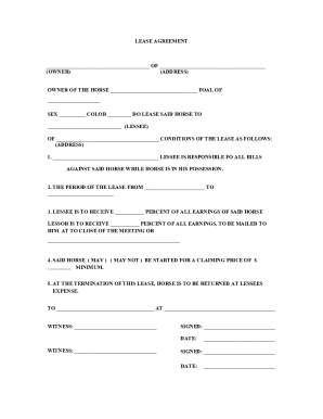 4-H HORSE AND PONY LEASE AGREEMENT - University of Florida