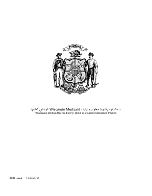 Fillable Online Wisconsin Medicaid for the Elderly, Blind, or Disabled Application Packet ...