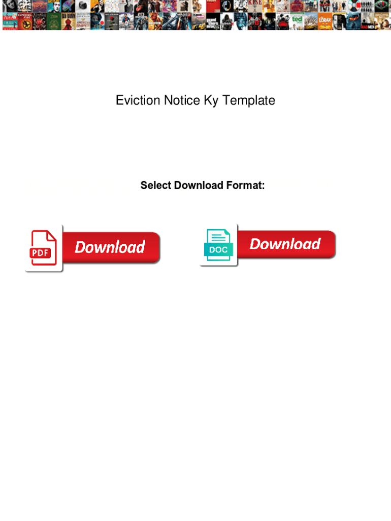 Fillable Online Eviction Notice Ky Template Eviction Notice Ky