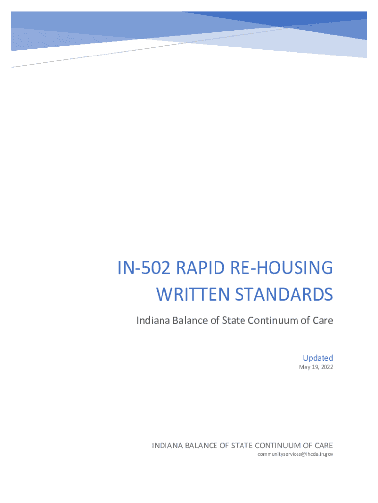 Fillable Online secure in IN502 Rapid ReHousing Written Standards