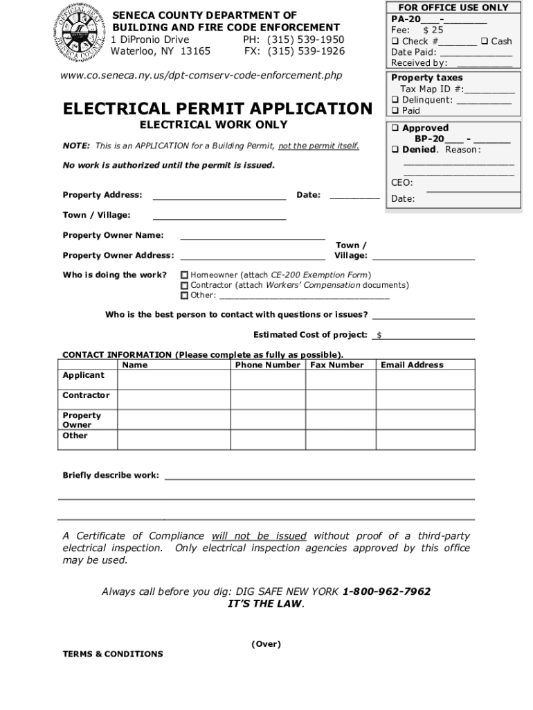 Fillable Online www.co.seneca.ny.us wpcontent uploadsBuilding Permit