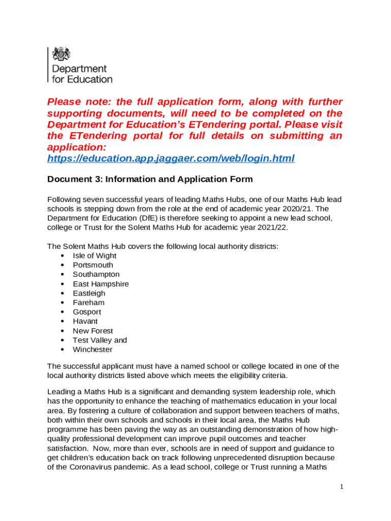 Maths Hub application and ination Doc Template pdfFiller