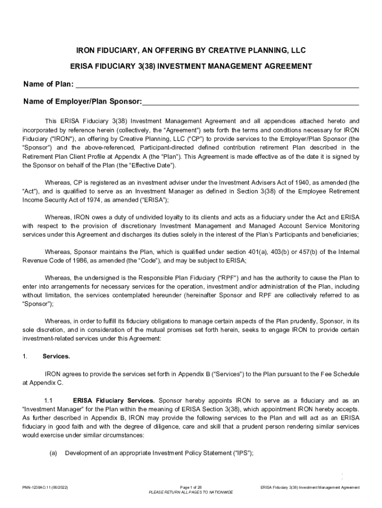 (REDLINED) Revised Investment Management Agreement for QDIAs (A0285529x9E0D7) (A0291558).DOC. 12204A0291558.1/font8 Preview on Page 1