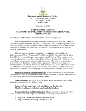 Fillable Online oag ca Proposition 65 Warnings Website - Your right to ...