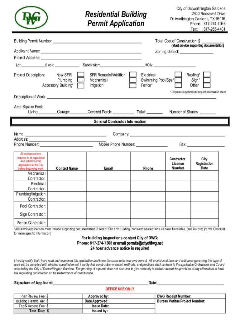 Contact UsCity of Dalworthington Gardens Preview on Page 1