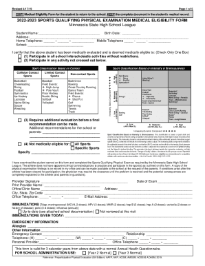 Fillable Online sports physical forms 2021 Fax Email Print - pdfFiller
