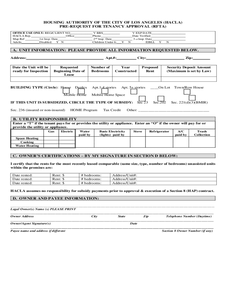 2018 2026 Form CA HACLA Homeless Incentive Program HIP Application