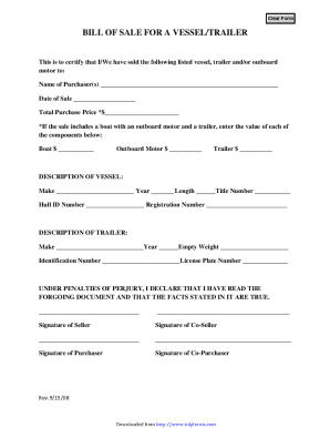 Fillable Online Printable Bill Of Sale For Boat - All Business ...