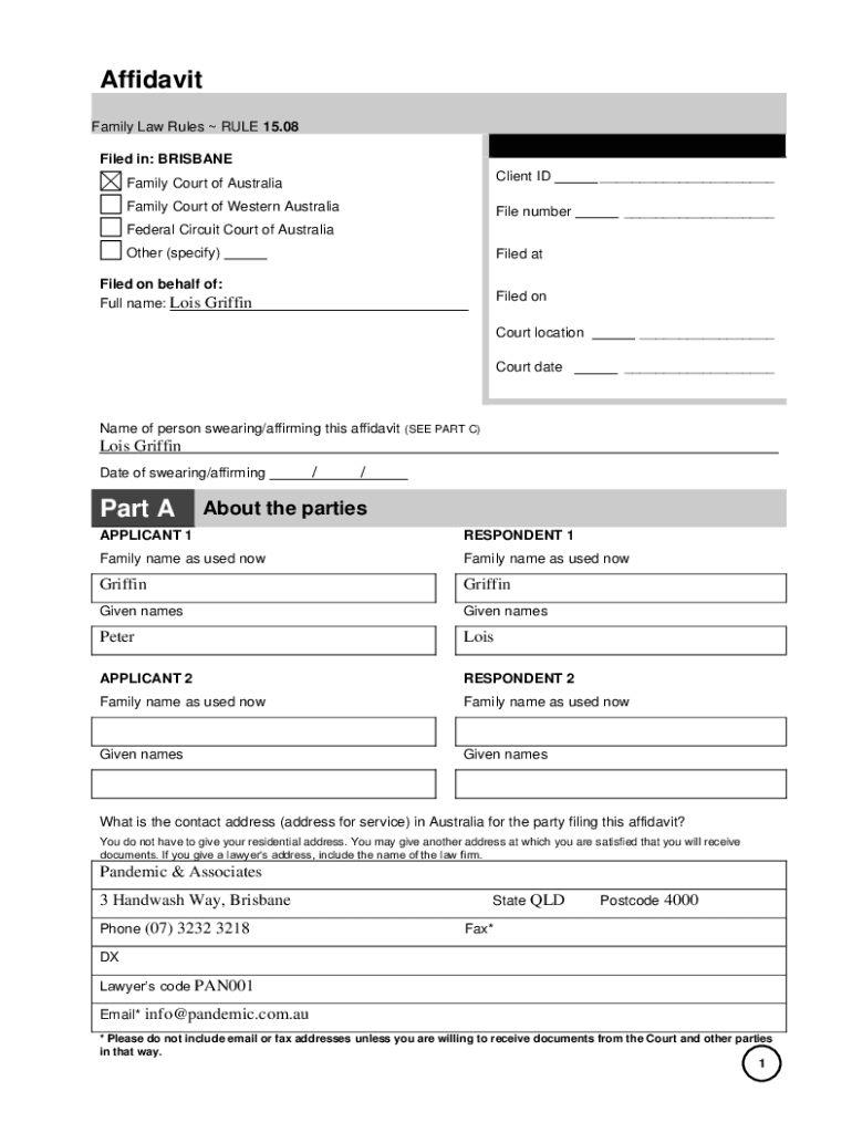 Fillable Online Forms under the Federal Court Rules 2011 - Federal ...