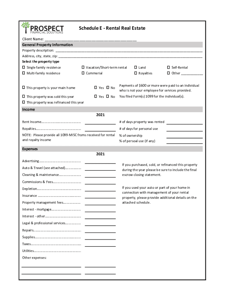 Fillable online www irs govforms pubsabout schedule e form 1040about