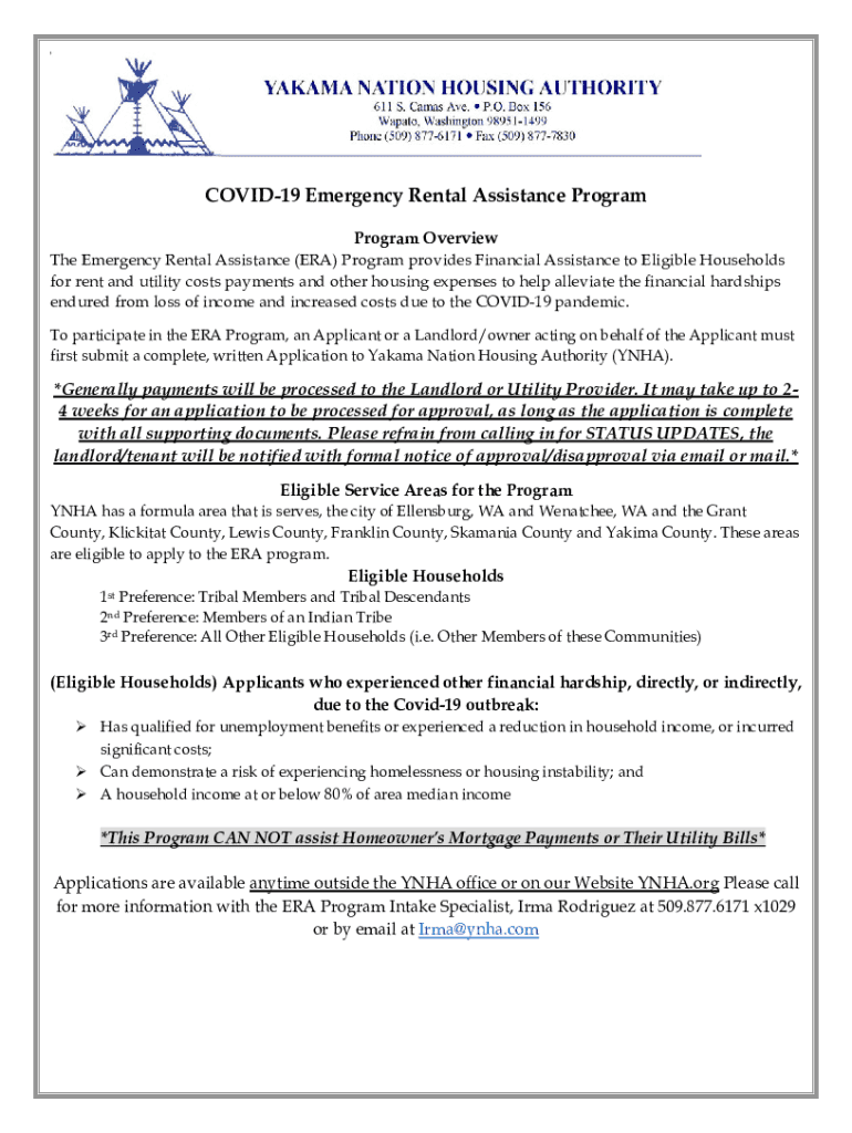 Fillable Online Emergency Rental Assistance ProgramU.S. Department of