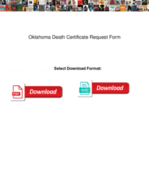 Oklahoma Death Certificate Request Form
