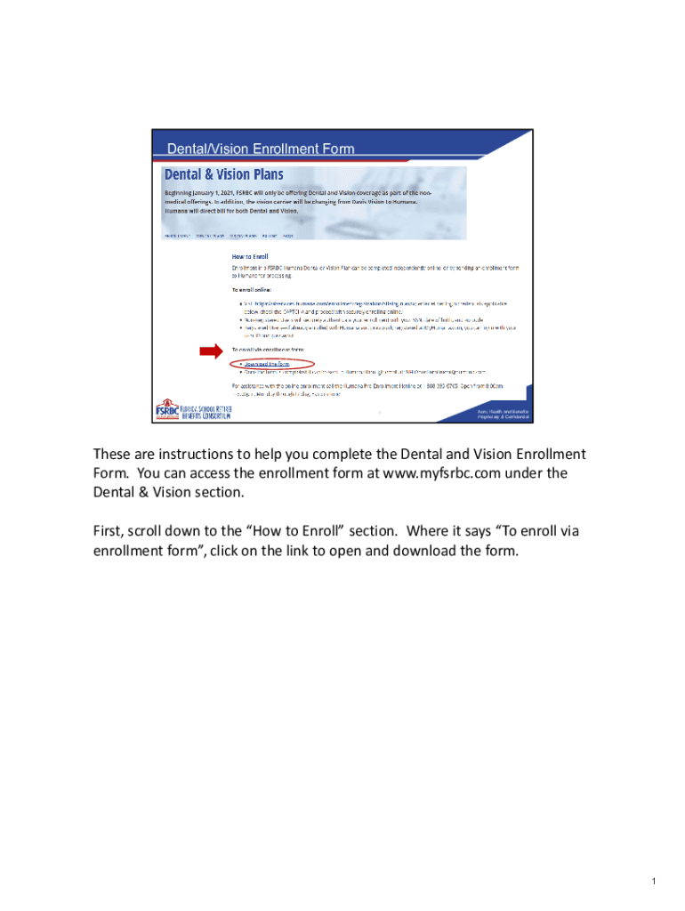 Fillable Online Dental & Vision U.S. Office of Personnel ManagementHealthcare Plan Information