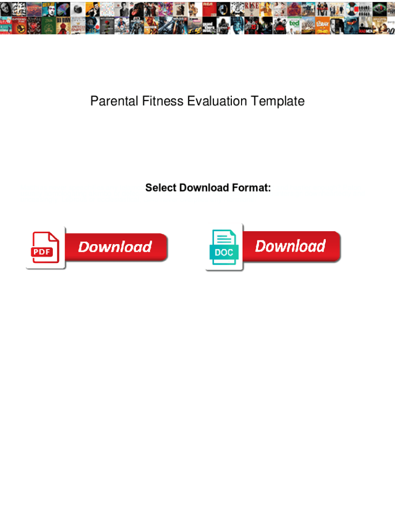 Fillable Online Parental Fitness Evaluation Template Parental Fitness Fillable Online Parental Fitness Evaluation Template Parental Fitness