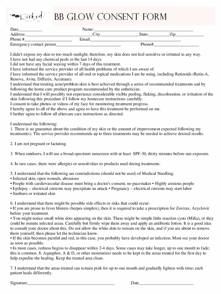Fillable Online Micro-Needling consent form Fax Email Print - pdfFiller