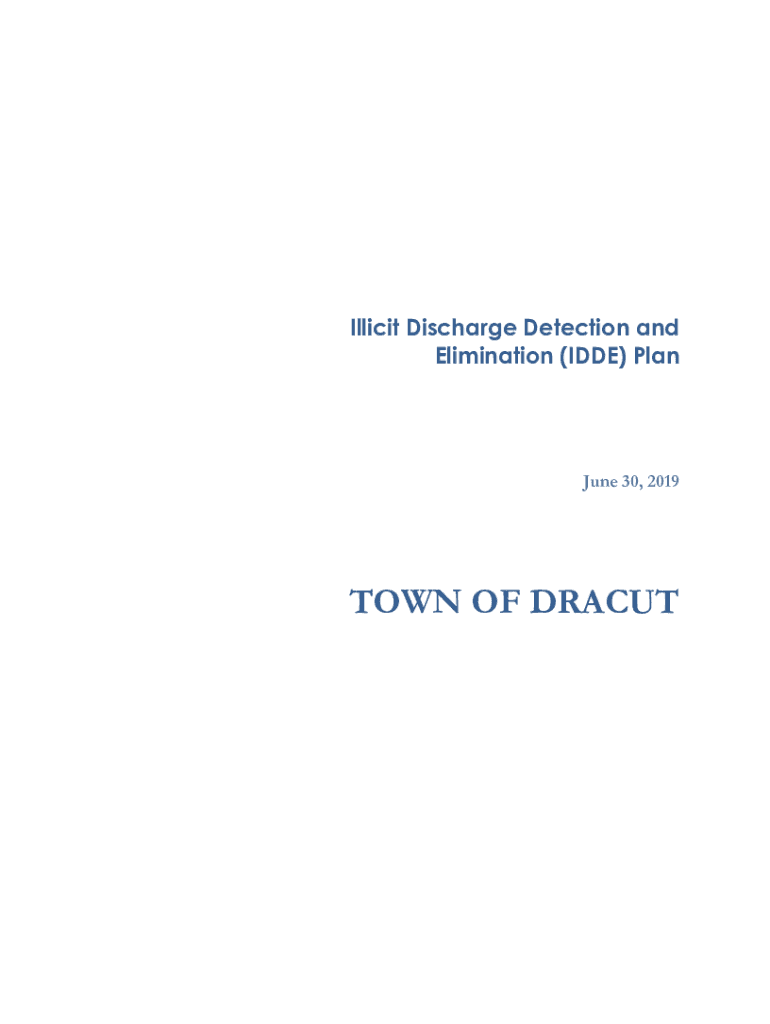 Fillable Online IDDE Plan Dracut MAStormwater Permitting Mass ...