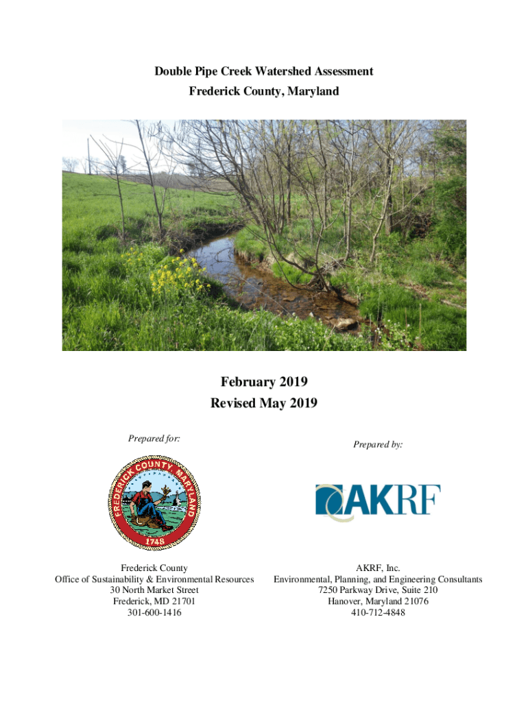 Fillable Online www.frederickcountymd.govDocumentCenterViewPotomac Direct Watershed Assessment