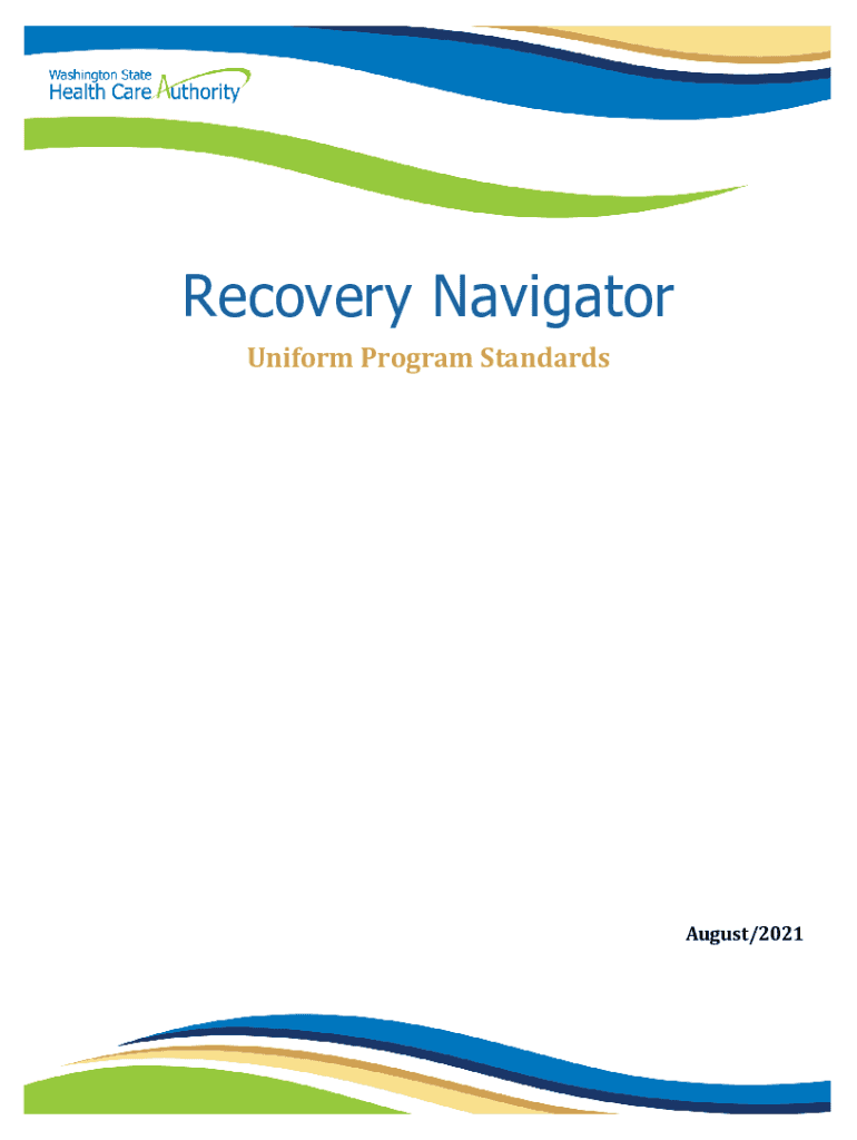 Fillable Online Recovery Navigator uniform program standards Fax Email