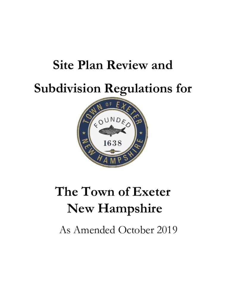 Fillable Online PDF Town of Exeter Planning Board Application for Site