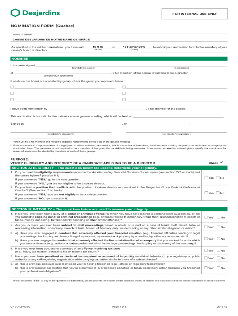 Fillable Online Federation Des Caisses Desj. Quebec Routing Numbers