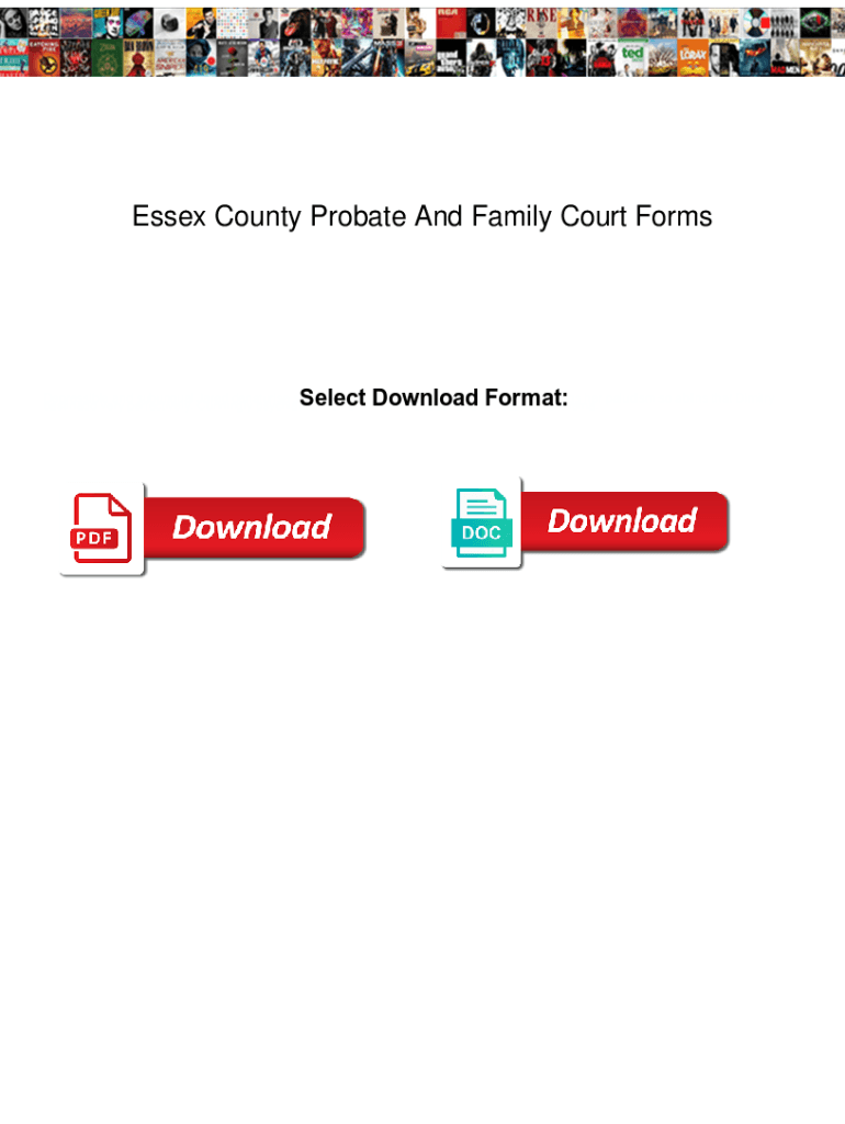 Fillable Online Essex County Probate And Family Court Forms. Essex