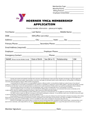 Fillable Online hoernerymca.orgsitesdefaultHOERNER YMCA MEMBERSHIP ...