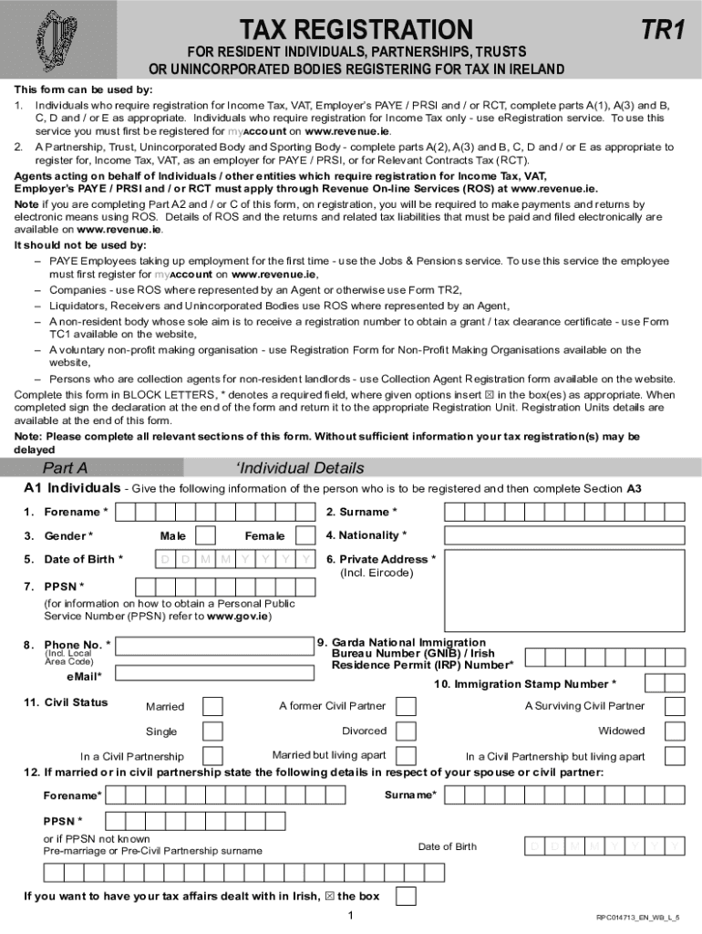 revenue ieregistering-for-taxindexRegistering for tax - Revenue Preview on Page 1