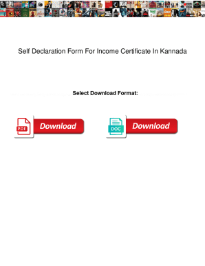 self declaration form for income certificate kannada pdf