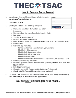 How to Create a Portal Account