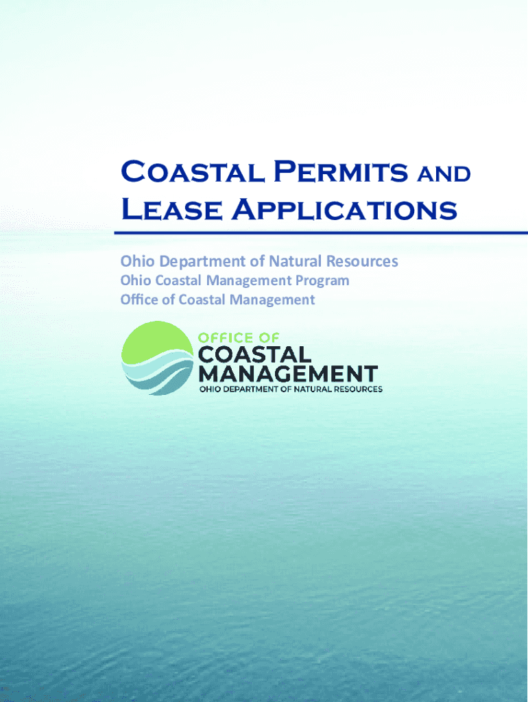 Fillable Online Coastal Permits and Lease Applications Booklet Fax