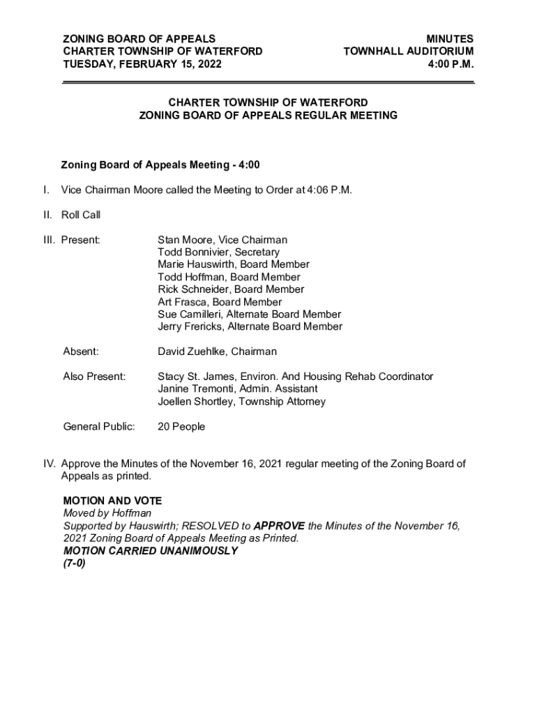 Fillable Online fill.ioForm2WaterfordTownshipZoningBoardFillable